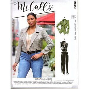 McCall's M8155 Womens 26W to 32W Jacket and Duster Vest Uncut Sewing Pattern